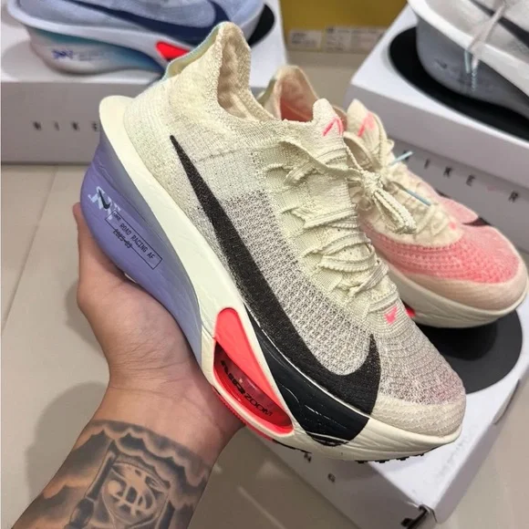 Nike Air Zoom 💅 Alphafly NEXT% 3 Coconut White Shoes FD8315-101 7.5 8 9.5 NEW - Picture 3 of 15